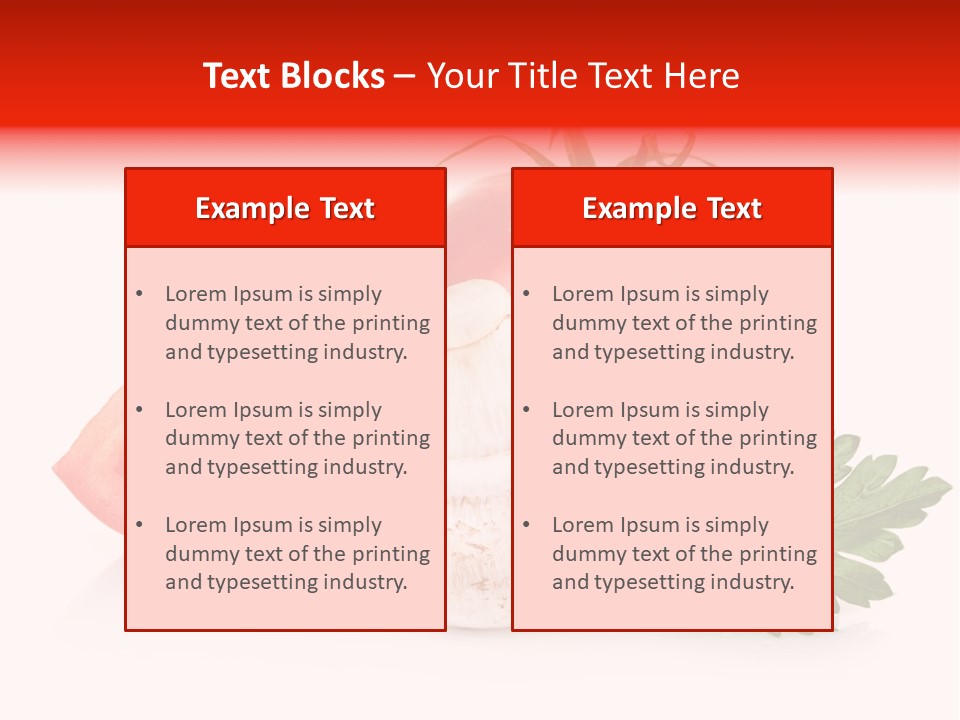 Red Parsley Isolated PowerPoint Template
