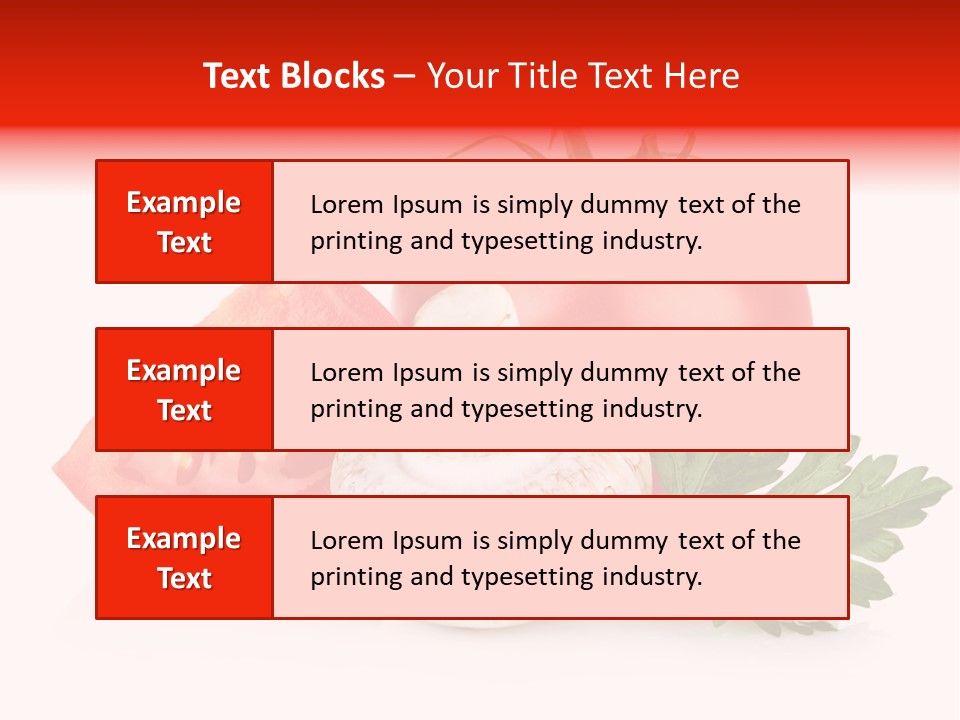 Red Parsley Isolated PowerPoint Template