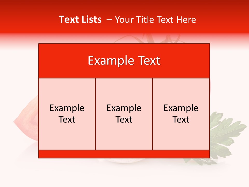 Red Parsley Isolated PowerPoint Template