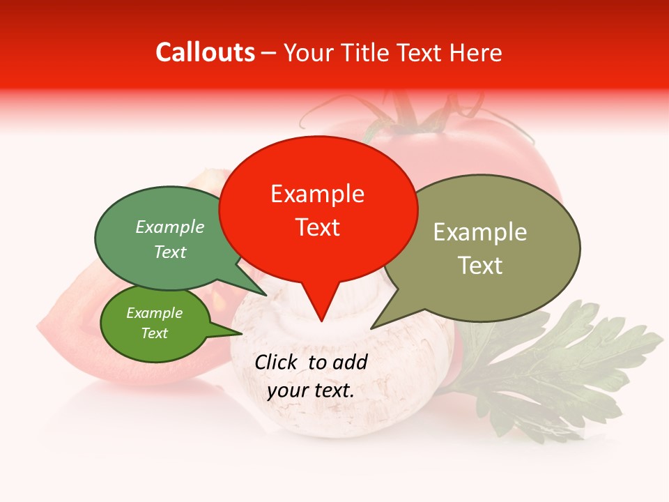 Red Parsley Isolated PowerPoint Template
