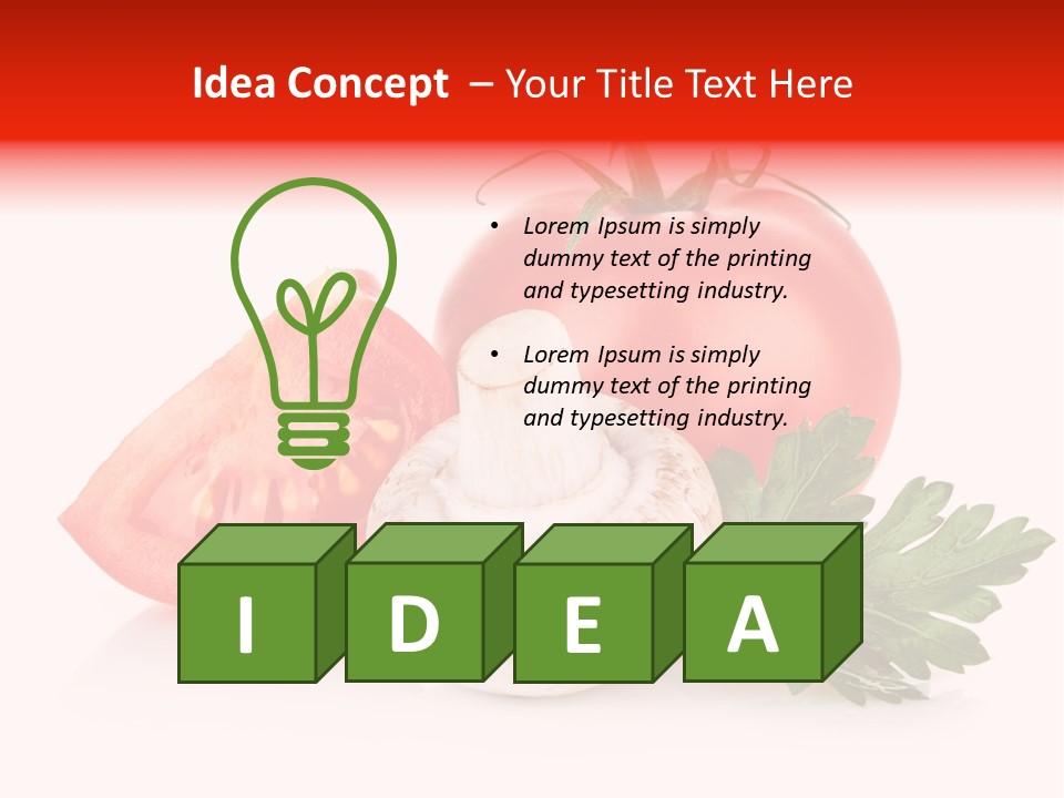 Red Parsley Isolated PowerPoint Template