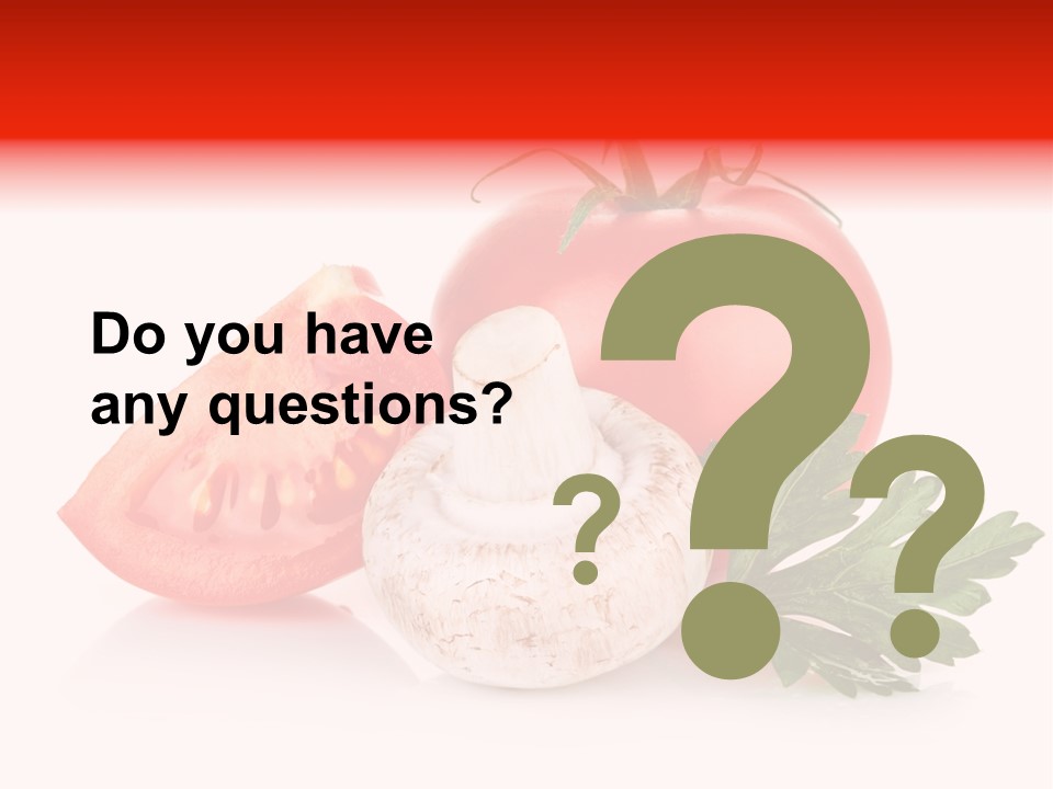 Red Parsley Isolated PowerPoint Template