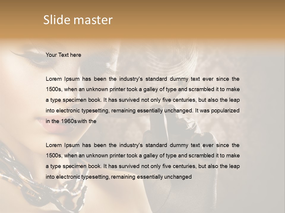 Portrait Sepia Interiors PowerPoint Template