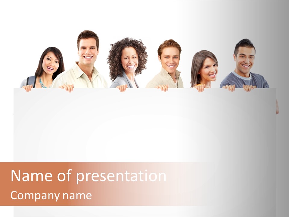 Smile Office Woman PowerPoint Template