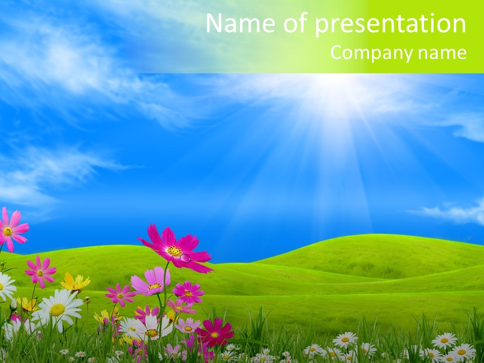 Morning View Flower PowerPoint Template