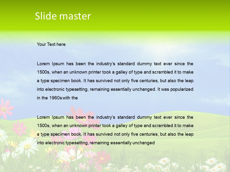 Morning View Flower PowerPoint Template