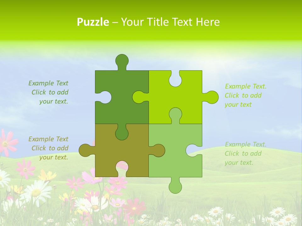 Morning View Flower PowerPoint Template