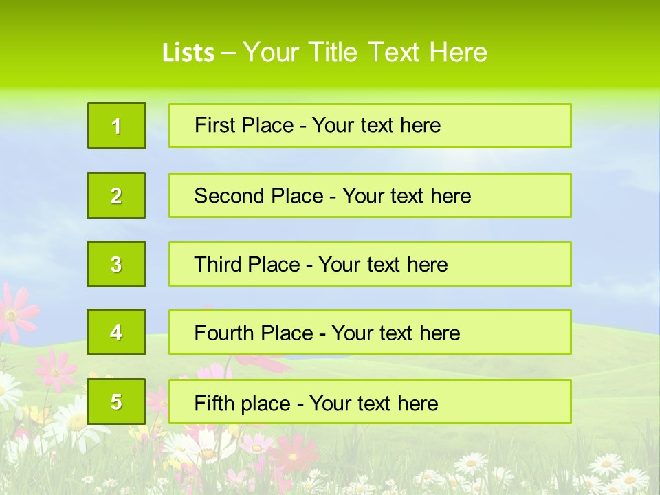 Morning View Flower PowerPoint Template