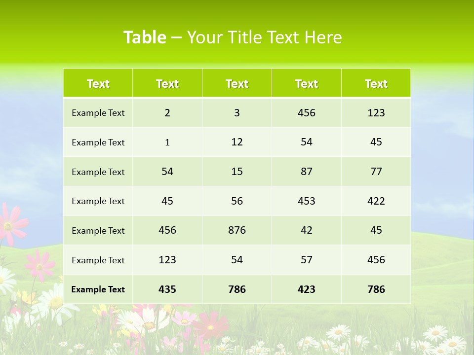 Morning View Flower PowerPoint Template