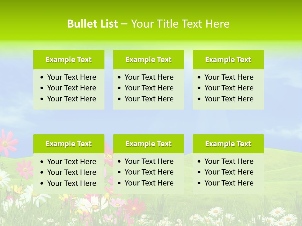 Morning View Flower PowerPoint Template