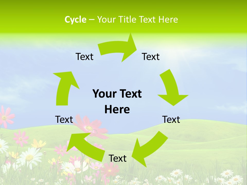 Morning View Flower PowerPoint Template