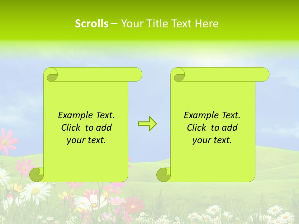 Morning View Flower PowerPoint Template