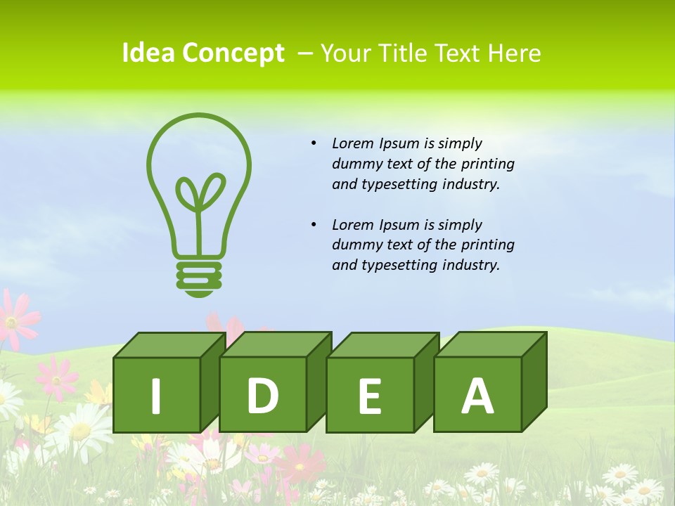 Morning View Flower PowerPoint Template
