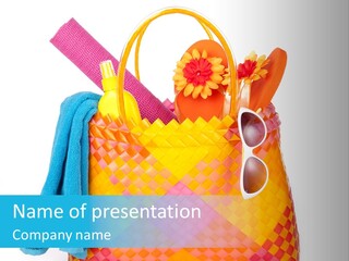 Sunglasses Flip Flop Accessory PowerPoint Template