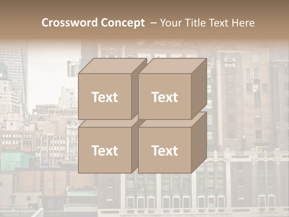 Side Manhattan Road PowerPoint Template