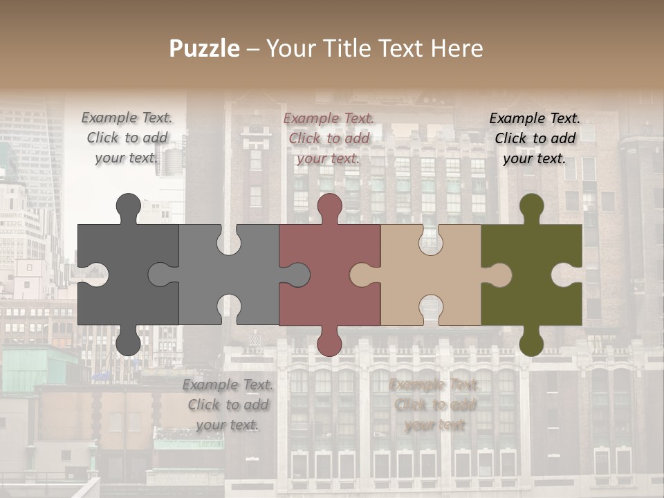 Side Manhattan Road PowerPoint Template