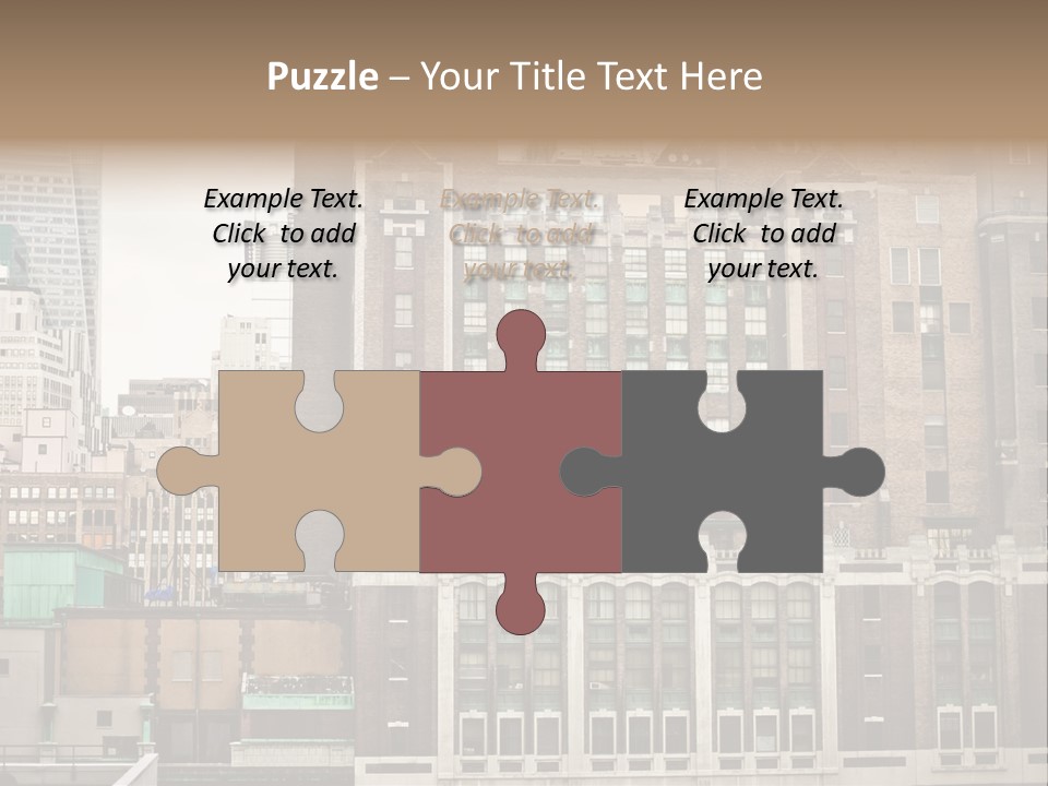 Side Manhattan Road PowerPoint Template