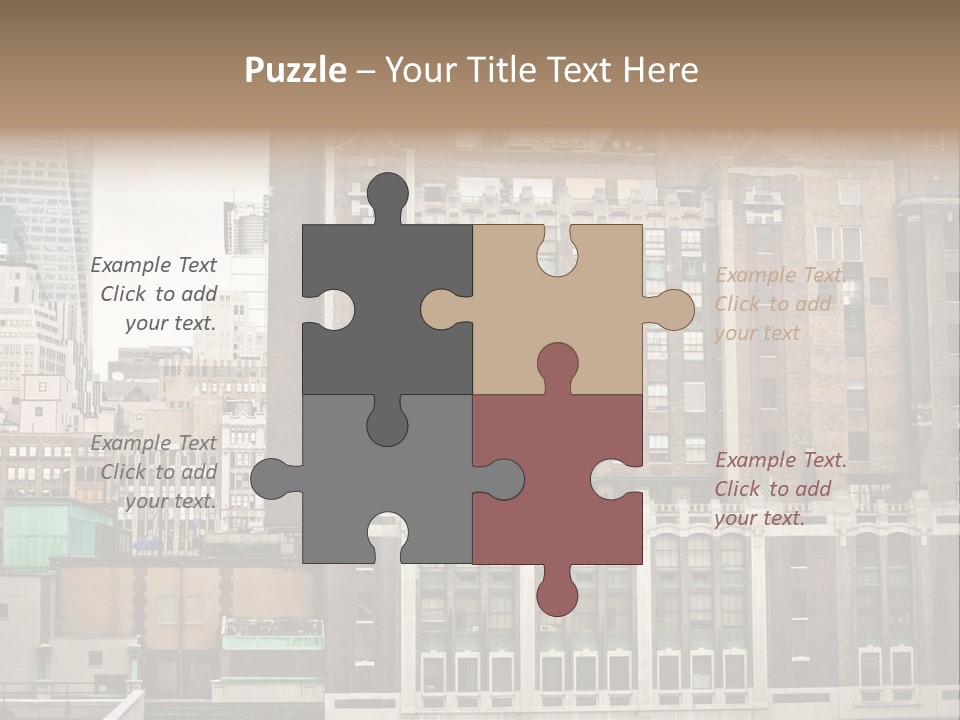 Side Manhattan Road PowerPoint Template