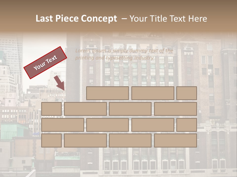 Side Manhattan Road PowerPoint Template