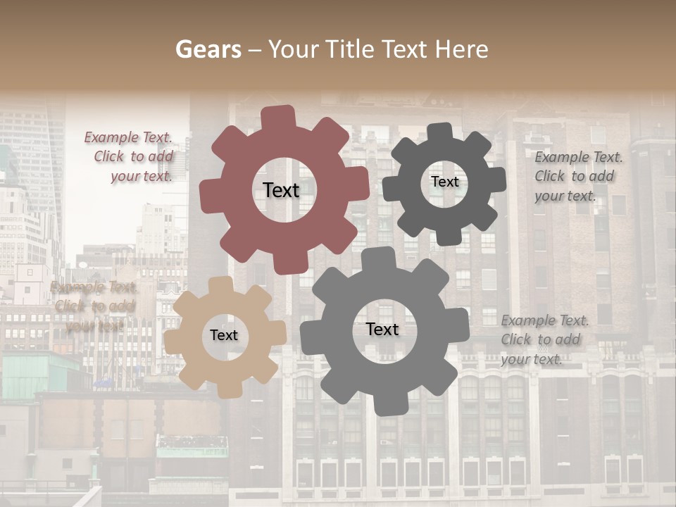 Side Manhattan Road PowerPoint Template