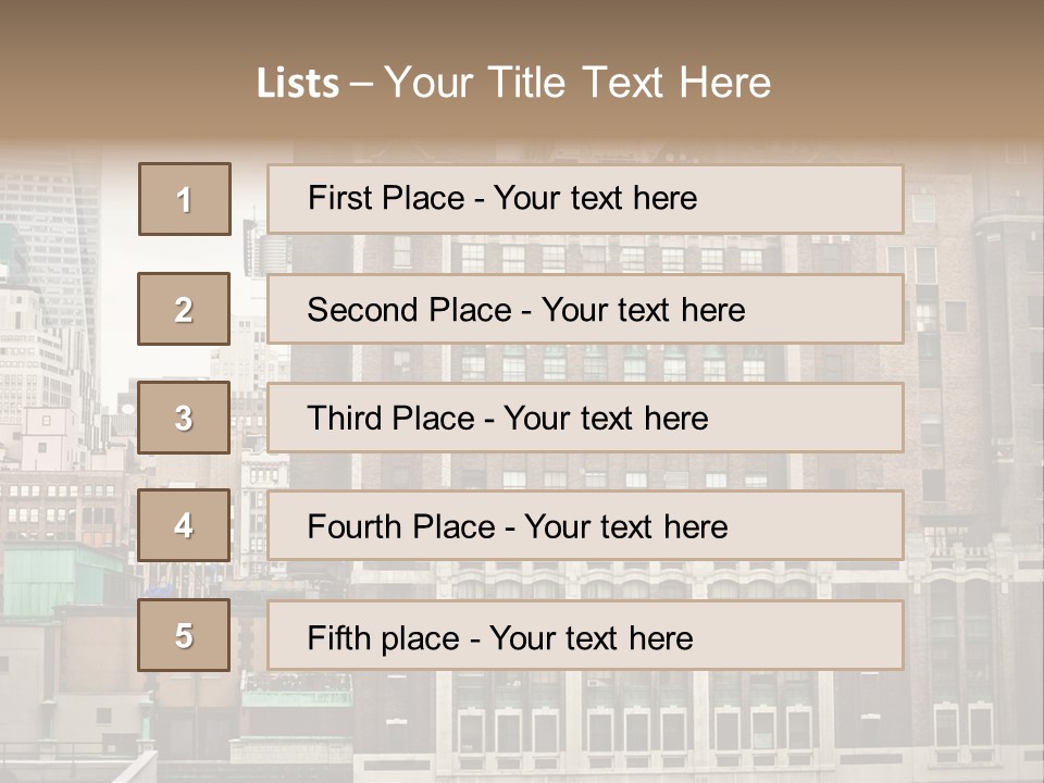Side Manhattan Road PowerPoint Template