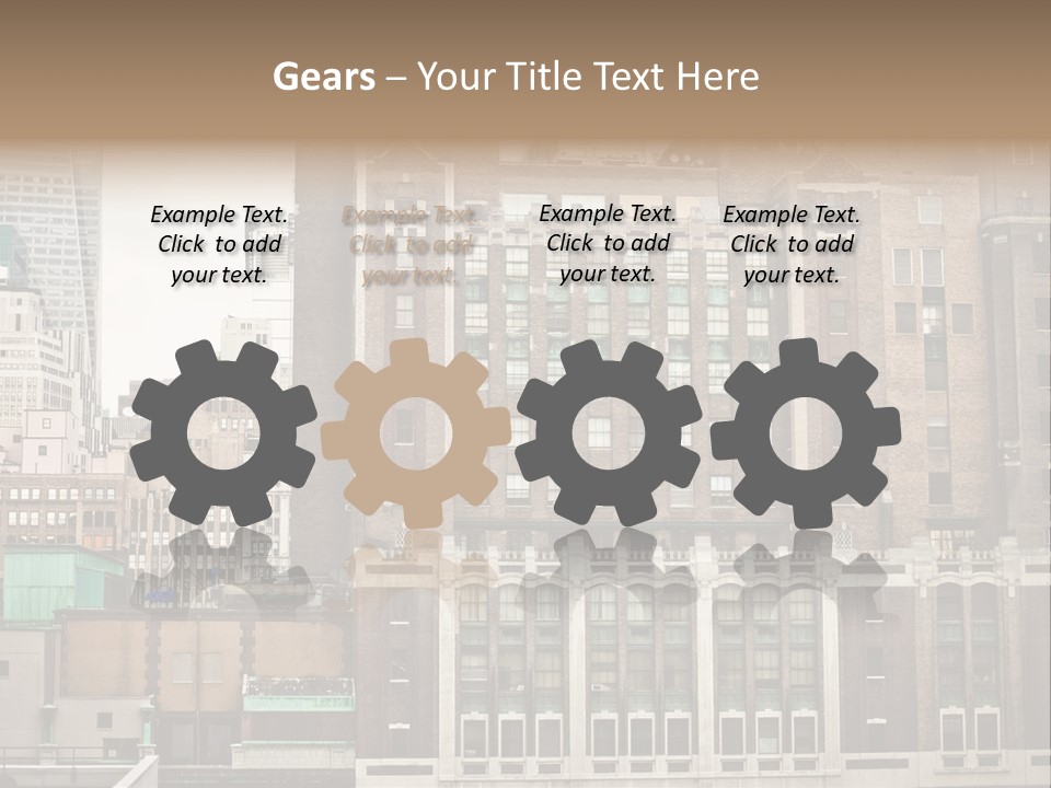 Side Manhattan Road PowerPoint Template