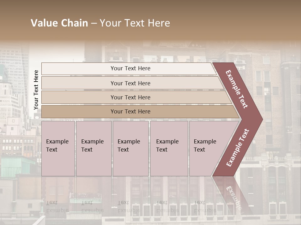 Side Manhattan Road PowerPoint Template