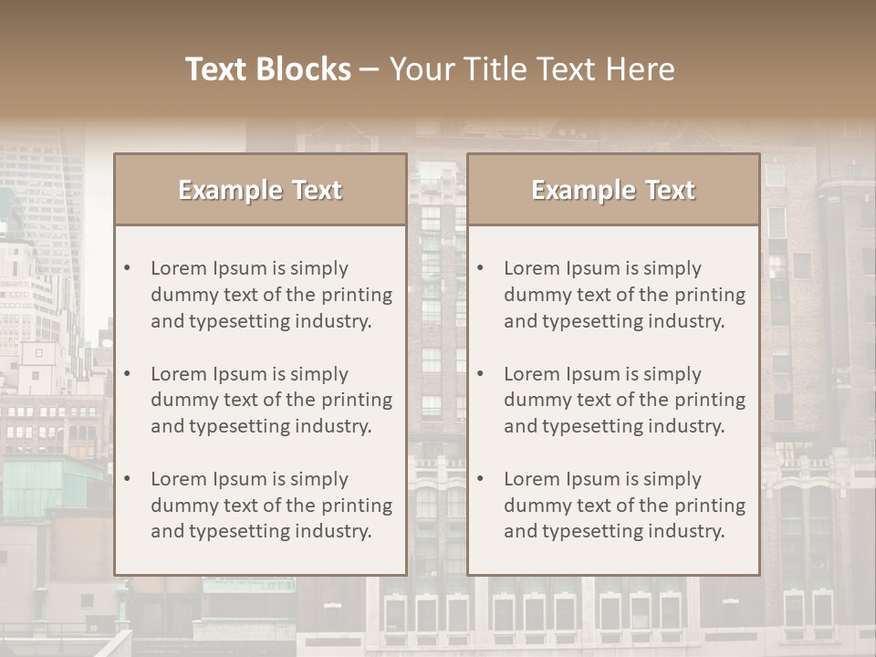 Side Manhattan Road PowerPoint Template