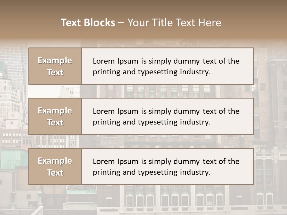 Side Manhattan Road PowerPoint Template