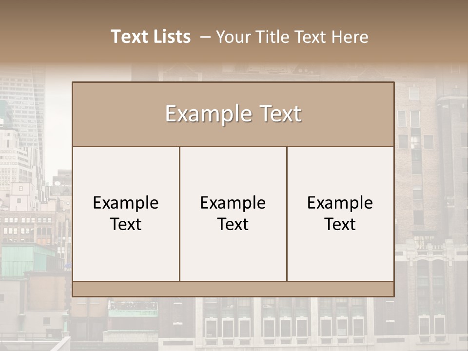 Side Manhattan Road PowerPoint Template