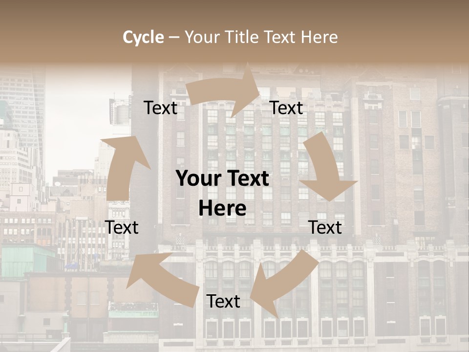 Side Manhattan Road PowerPoint Template