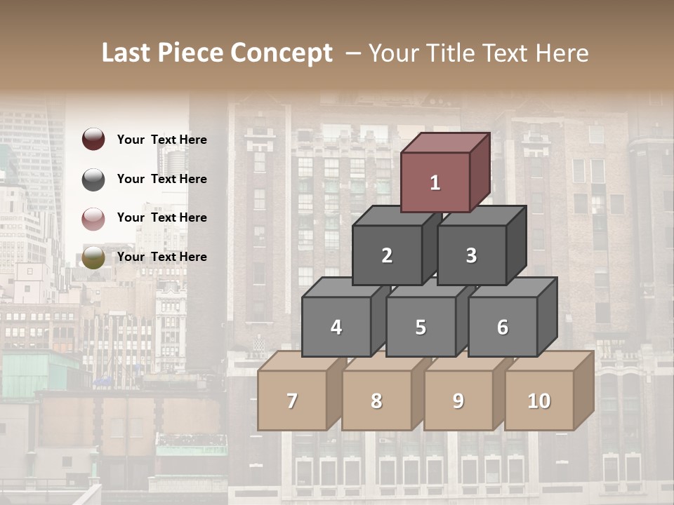 Side Manhattan Road PowerPoint Template