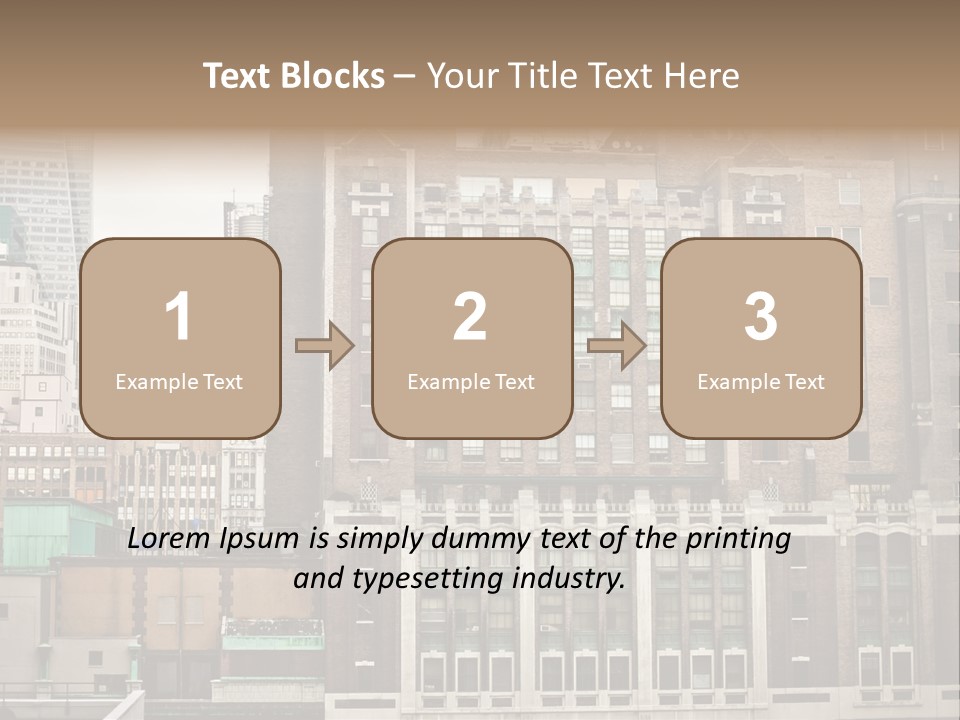 Side Manhattan Road PowerPoint Template