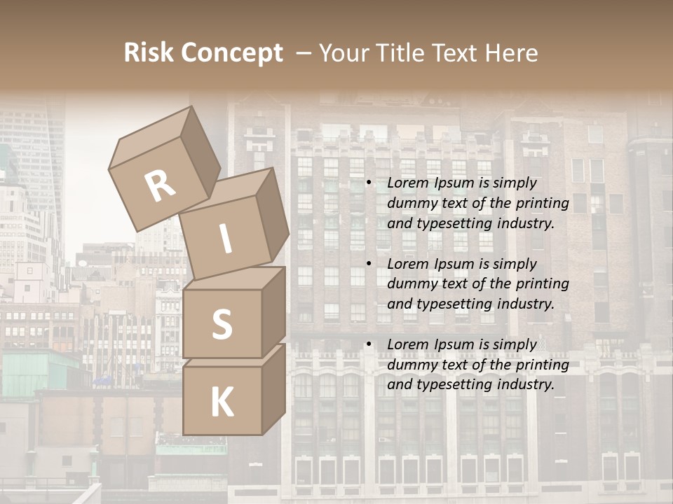 Side Manhattan Road PowerPoint Template