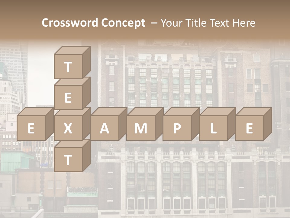 Side Manhattan Road PowerPoint Template