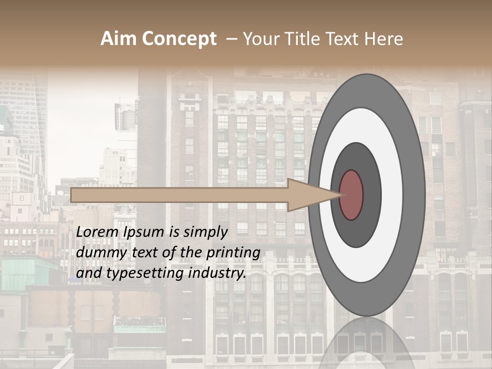 Side Manhattan Road PowerPoint Template