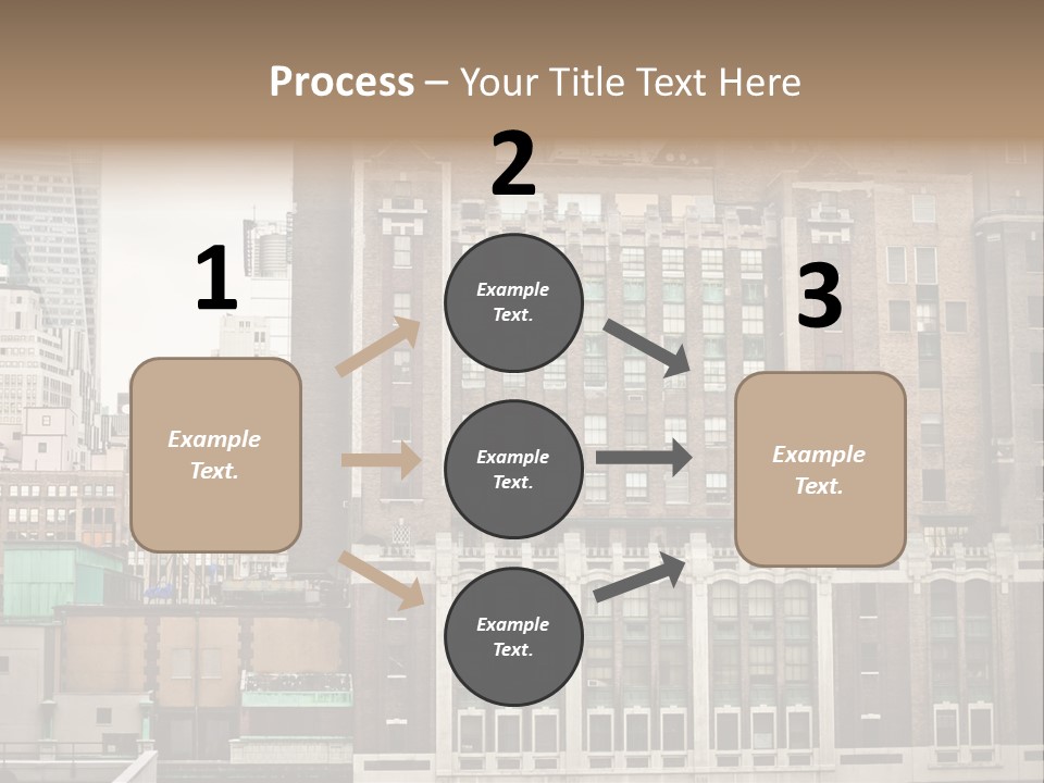 Side Manhattan Road PowerPoint Template
