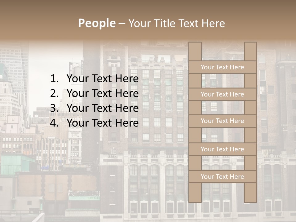 Side Manhattan Road PowerPoint Template