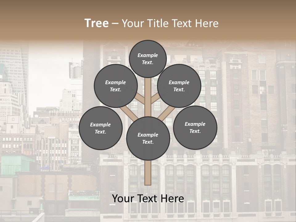 Side Manhattan Road PowerPoint Template