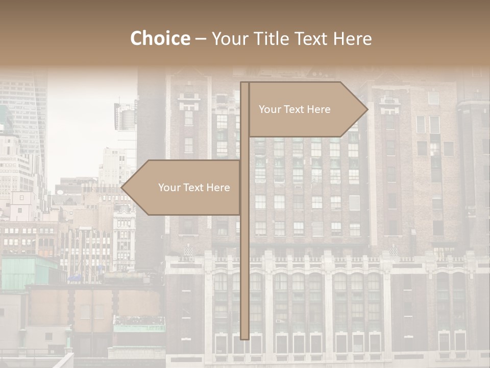 Side Manhattan Road PowerPoint Template