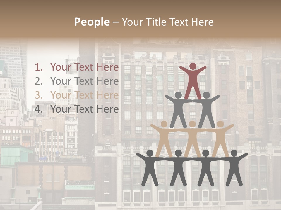 Side Manhattan Road PowerPoint Template