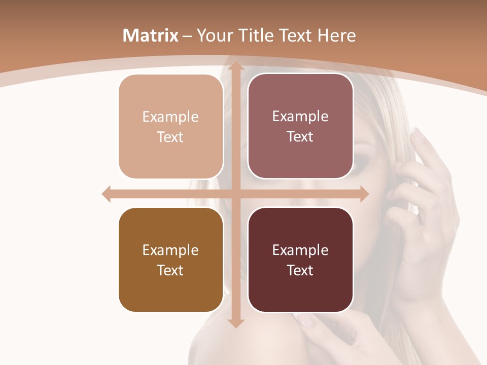 Beauty Eye Caucasian PowerPoint Template