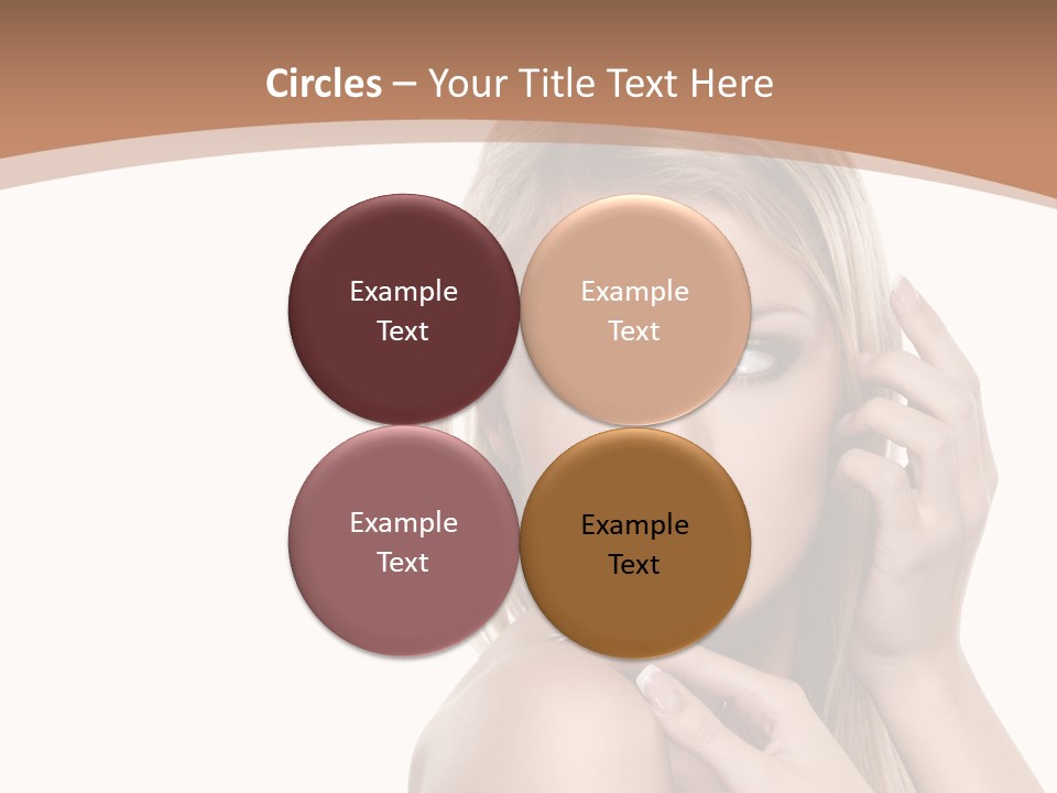 Beauty Eye Caucasian PowerPoint Template
