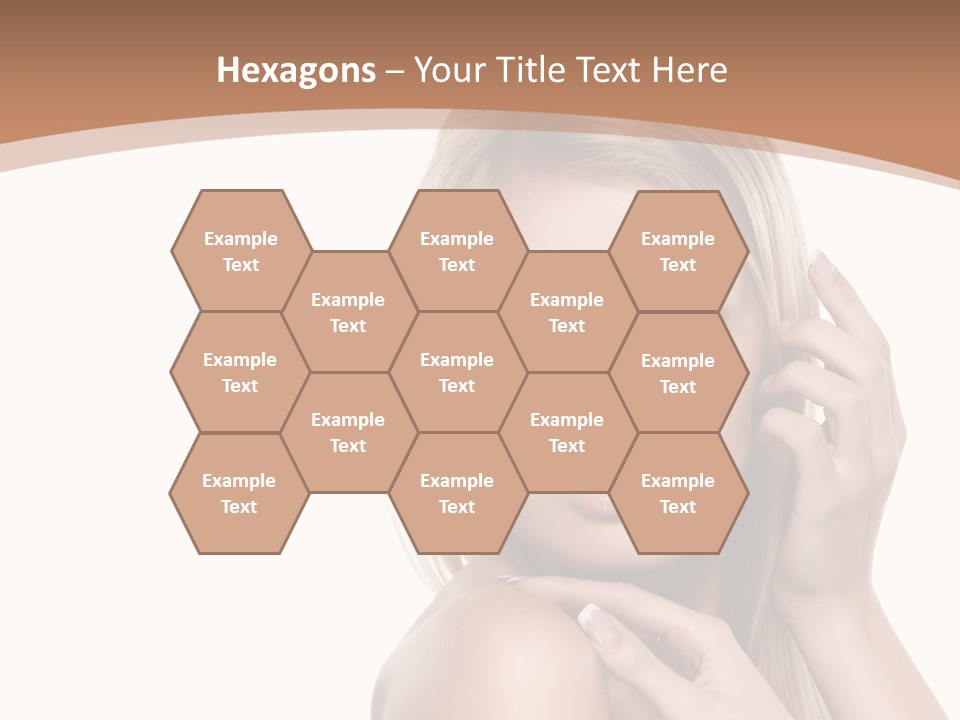 Beauty Eye Caucasian PowerPoint Template