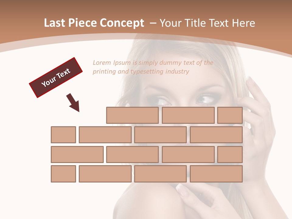 Beauty Eye Caucasian PowerPoint Template