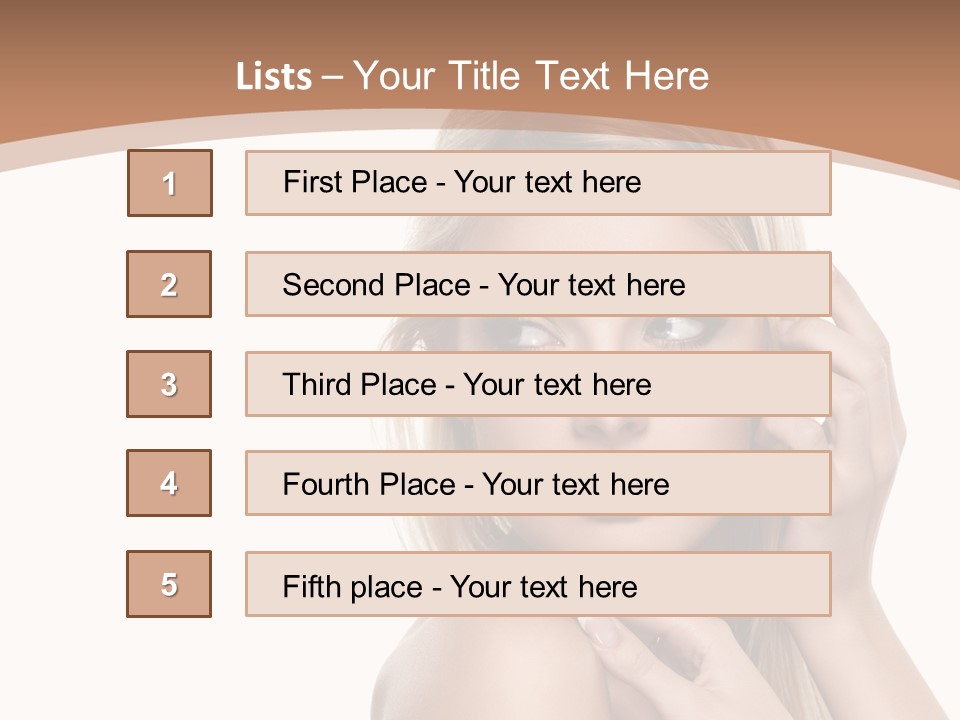 Beauty Eye Caucasian PowerPoint Template