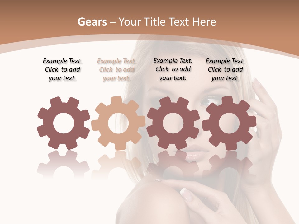 Beauty Eye Caucasian PowerPoint Template