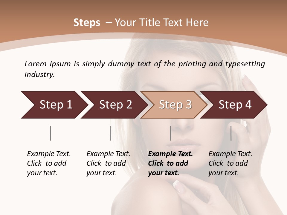 Beauty Eye Caucasian PowerPoint Template