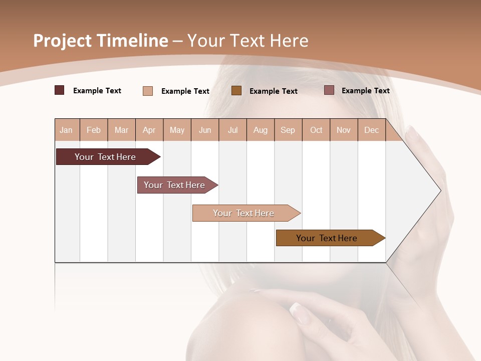 Beauty Eye Caucasian PowerPoint Template