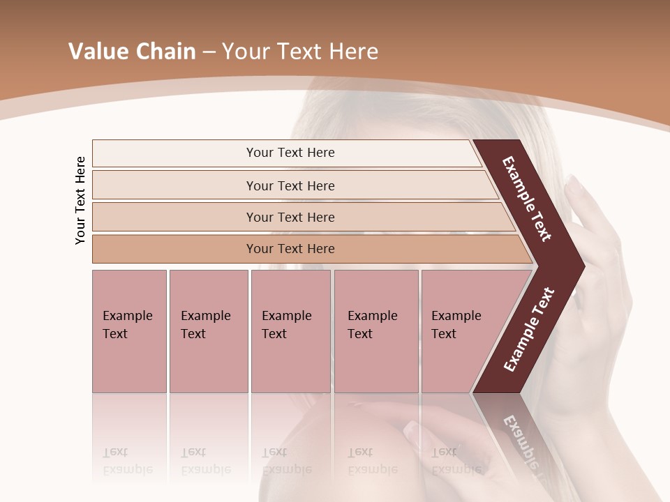 Beauty Eye Caucasian PowerPoint Template